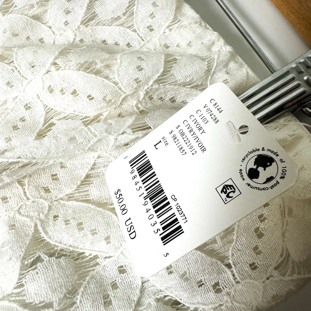 Free People Orion Top in Ivory size Large NWT